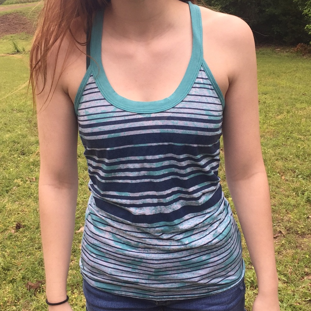 Striped blue tank top